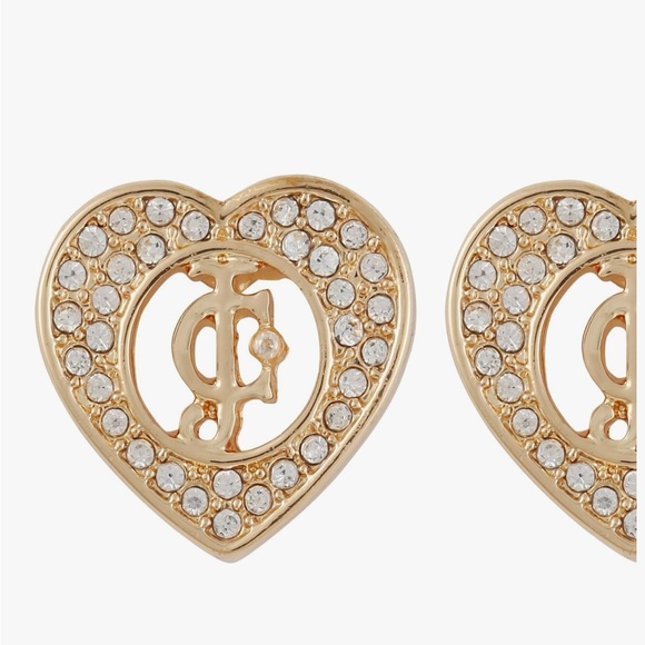 Juicy Couture Gold Heart Stud Earrings - Picture 2 of 2